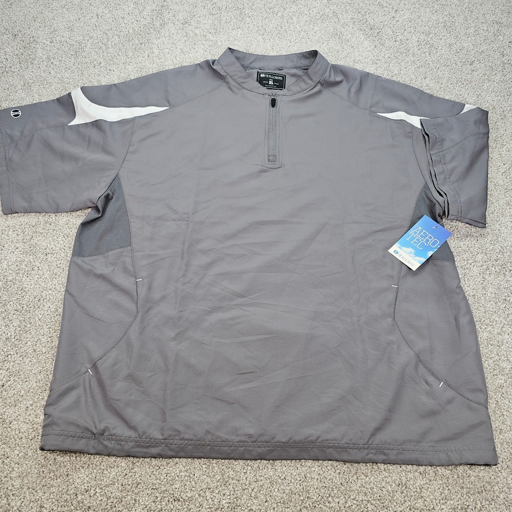 Holloway XL Gray White Pullover Short Sleeve Golf‎ Jacket NWT
